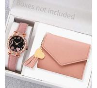 Shein Conjunto de 2 piezas: 1 reloj de pulsera casual digital para mujer y 1 juego de cartera de moda multicapa como regalo