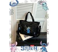 Shein Conjunto de 2 piezas de bolso tote con estampado de Stitch de Disney, texto Malia y estrella de dibujos animados, con monedero, ideal para el trabajo,