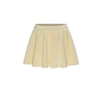 Shein Conjunto de 2 piezas de ropa de otoño para volver al colegio: Sudadera oversize de cuello redondo y falda plisada mini en color amarillo crema estilo