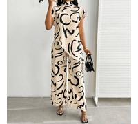 Shein Conjunto de 2 piezas para mujer: traje de 4 temporadas con chaqueta y pantalón casual elegante para uso diario y salir a la calle, con cuello alto y e