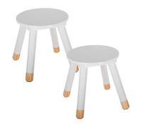 Shein Conjunto de 2 taburetes infantiles "suavidad" en color blanco Well Home. Envío gratuito en 24/48 horas