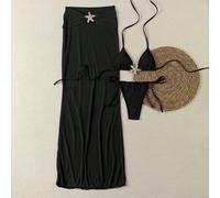 Shein Conjunto de Bikini de 3 piezas para mujer de la marca oficial Polovedo, de unicolor con forma de estrella de mar