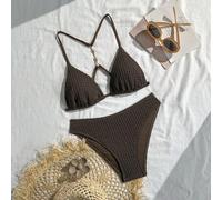 Shein Conjunto de bikini de mujer para primavera/verano 26SS, 2 piezas, para playa y resort de playa, influencer de , sexy, bombshell, elegante, romántico,