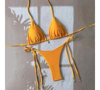 Shein Conjunto de bikini de un solo color para primavera