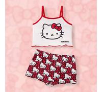 Shein Conjunto de camiseta y sujetador con estampado de dibujos animados para niña preadolescente