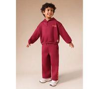 Shein Conjunto de dos piezas SUMWON con sudadera cómoda y pantalón ancho de pierna para niños, con capucha y logo en el pecho, para uso diario casual, activ