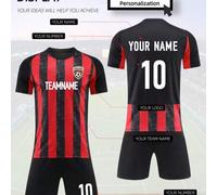 Shein Conjunto de jersey de fútbol personalizado 2 paquetes para hombres - Nombre y número personalizados, kit de secado rápido y transpirable (jersey + pan
