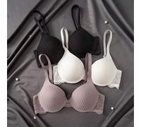 Shein Conjunto de lencería de 3 piezas de mujer con encaje y parches