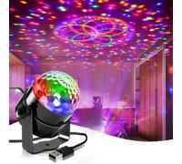 Shein Conjunto de luces de bola de discoteca RGB - Luces de bola de discoteca con control de ritmo musical, superficie pulida, iluminación de DJ parpadeante
