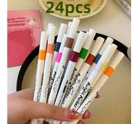 Shein Conjunto de marcadores de pintura acrílica de 24 colores para arte, resistente al agua y que no se desangra, lavable y perfecto para regalos de Pascua