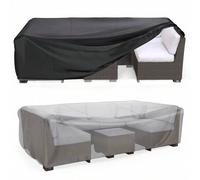 Shein Conjunto de muebles de terraza de alta resistencia impermeable, conjunto de sofá segmentado para exterior para muebles de terraza, conjunto de mesa y