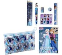Shein Conjunto de Papelería Escolar EVA Frozen para Niñas - Set de Escritura con Estuche, Lápices, Goma y Más - Diseño Disney Elsa y Anna - Ideal para Clase