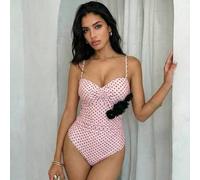 Shein Conjunto de playa primavera/verano para mujer, traje de una pieza, resort de playa marítimo, influencer INS, sexy bombshell, elegante, romántico, lind