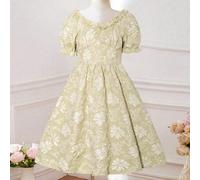 Shein Conjunto de ropa a juego para niñas preadolescentes y madres con lindo estampado de flores, que incluye vestido acampanado de cintura alta con mangas