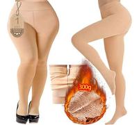 Shein Conjunto de ropa de baile de otoño e invierno que incluye mallas gruesas y con forro de felpa resistente al frío, calcetines cálidos para esquiar al a