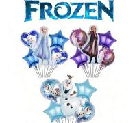 Shein Conjunto de suministros para fiesta de globos de Frozen. Incluye globos de película de aluminio, globos con diseños de la princesa Anna y Olaf para de
