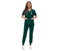 Shein Conjunto de uniformes de enfermería, belleza, SPA, clínica veterinaria, tienda veterinaria, trabajo dental de alta calidad para mujeres, primavera