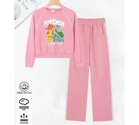 Shein Conjunto infantil rosa de algodón de manga larga con adorables estampados de Pokémon. Una nueva incorporación para la primavera/verano con estilo univ