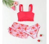 Shein Conjuntos de trajes de baño minimalistas y de moda casual para uso diario para niñas jóvenes