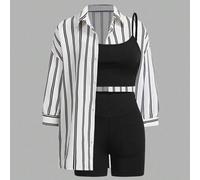 Shein Conjuntos de verano talla grande para mujer, ropa de playa para vacaciones, trajes de playa para pascua, conjuntos de entrenamiento, ropa casual de of