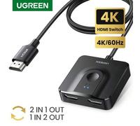 Shein Conmutador UGREEN 2 puertos compatible con 4K 60Hz, divisor compatible con Switch, /5, monitor, caja de TV con cable de 1m