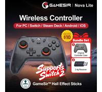 Shein Controlador de juego GameSir para PC, compatible con 2 mandos, joystick Nova Lite, compatible con Switch, Steam, Deck, Android, dispositivos iOS y Win