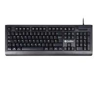 Shein CoolBox COO-TEC04DNI - Teclado con Lector de DNI Electrónico 4.0 y SmartCard Integrado. Ergonómico con Tecnología de Membrana, Silencioso, QWERTY Espa