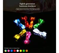 Shein Cordones de zapatos luminosos de colores de 8ª generación, cordones de nailon trenzado luminosos de moda para casual, fiesta, cumpleaños, decoración d