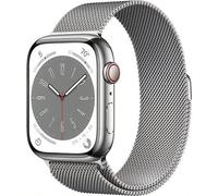 Shein Correa de bucle de Milán de acero inoxidable original, compatible con Apple Watch de 38 mm, 40 mm, 41 mm, 42 mm, 44 mm, 45 mm, 46 mm, 49 mm, con cierr