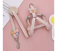 Shein Correa para perros , adorable triángulo de mascota con cadena para grande , medio con perros pequeños , teddy , perro perdiguero de oro paseo cuerda ,