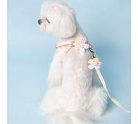 Shein Correa para perros , adorable triángulo de mascota con cadena para grande , medio con perros pequeños , teddy , perro perdiguero de oro paseo cuerda ,
