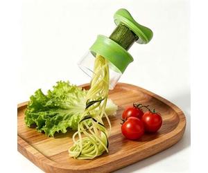 Shein Cortador de espiral de mano, máquina para hacer fideos de calabacín con recipiente, máquina para pasta baja en carbohidratos, espiralizador de verdura