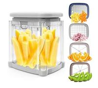 Shein Cortador de papas fritas 4 en 1: cortador de papas fritas, cortador de cebolla, picador de alimentos y rebanador de manzanas. Cortador manual de verdu