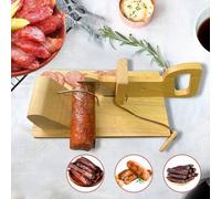 Shein Cortadora de embutidos profesional de acero inoxidable | Manejo con una sola mano | Segura con soporte y pasador | Para verduras, frutas y carne | Dis