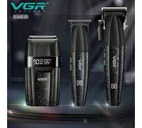Shein Cortadora de pelo eléctrica inalámbrica VGR, recortadora digital con pantalla a 9000 RPM, set de recortadora ajustable para hombres, cortadora de pelo