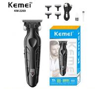 Shein Cortadora de pelo eléctrica KM-2269 con cuchilla T de 0 mm para hombres, uso en barbería o en casa, inalámbrica, para cortar y esculpir el cabello, re