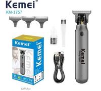 Shein Cortadora de pelo inalámbrica profesional Kemei KM-1757 Original, potente recortadora de barba y cabello recargable para hombres