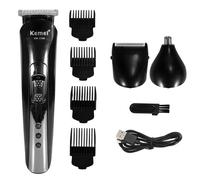 Shein Cortadora de pelo nasal eléctrica recargable por USB multifuncional Kemei KM-1506, afeitadora eléctrica, recortadora de barba