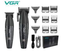 Shein Cortadora de pelo VGR Profesional Recortadora de pelo ajustable para barbero Máquina de cortar el pelo recargable 9000 RPM Recortadora para hombres V-