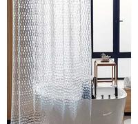 Shein Cortina de ducha de ilusión 3D de ojo de gato, transparente y estética, con protección de privacidad, diseño moderno, adecuada para estancias, baños d