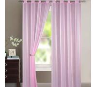 Shein Cortinas opacas con acabado de tela mate de alta precisión, protección solar, estilo moderno y simple, instalación conveniente, súper protección solar