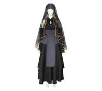 Shein COS- Anime Hyuga Hinata - Vestido de novia negro para mujer, disfraz de Halloween para juego de rol - Disfraz de Halloween y Navidad - Disfraz de esce