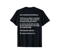 Shein Cotton Short Sleeve Dear Person Behind Me Positive Message Quote You Matter T-Shirt for Men Women for Daily Wear