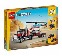 Shein CREATOR 3EN1 - CAMIÓN PLATAFORMA CON HELICÓPTERO, 31146, TIENDA CON LICENCIA OFICIAL, ENVÍO 24-72H LABORABLES, JUGUETES, 342 BRICKS DE PIEZAS, ORIGINA