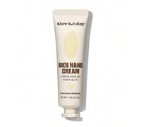 Shein Crema de manos de arroz SlowSunday, con niacinamida, manteca de karité, extracto de arroz, iluminadora, hidratación duradera, refrescante y sin grasa,