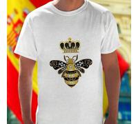 Shein Crowned Bee with Diamonds and Gold Ornaments Camiseta para Hombre Moda Exclusiva Estilo Ãnico Algodón Cómodo Edición Limitada Regalo Creativo Juv