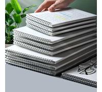 Shein Cuaderno con tapa abatible, tamaño A6 A5 B5 A4, 160 páginas con papel rayado, útiles escolares para la vuelta a clases