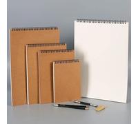 Shein Cuaderno de bocetos de vaca vintage - 30 páginas de papel para acuarela, espiral superior, libre de ácido, regalo ideal para todas las ocasiones como