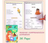 Shein Cuaderno de Comprensión Lectora de 36 PÁGINAS para Niños, Historias y Actividades Atractivas para Fomentar el Amor por la Literatura y Mantener a tu H