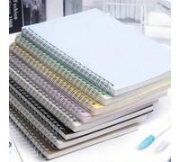 Shein Cuaderno de espiral de 8.3" x 5.5", 80 hojas/160 páginas, cuaderno con tapa dura y cuadrícula horizontal, diario de varios colores para oficina, hogar